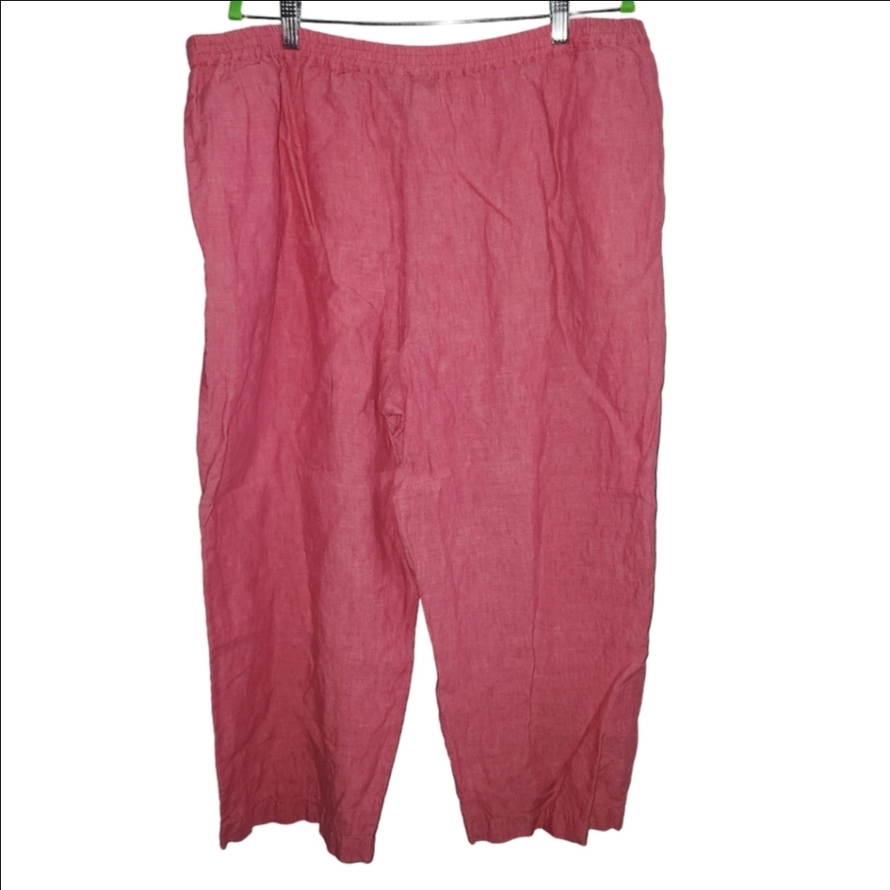 Eskandar Denim Womens Japanese Trouser Pants Sz 2 Linen EUC Pink - Picture 2 of 7